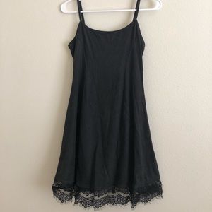 Adam Levine Black Dress with Lace Trim (Large)
